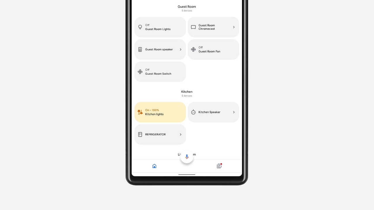 В Google Home на Android появилась обновленная сетка устройств, которая ускорит регулировку громкости и яркости