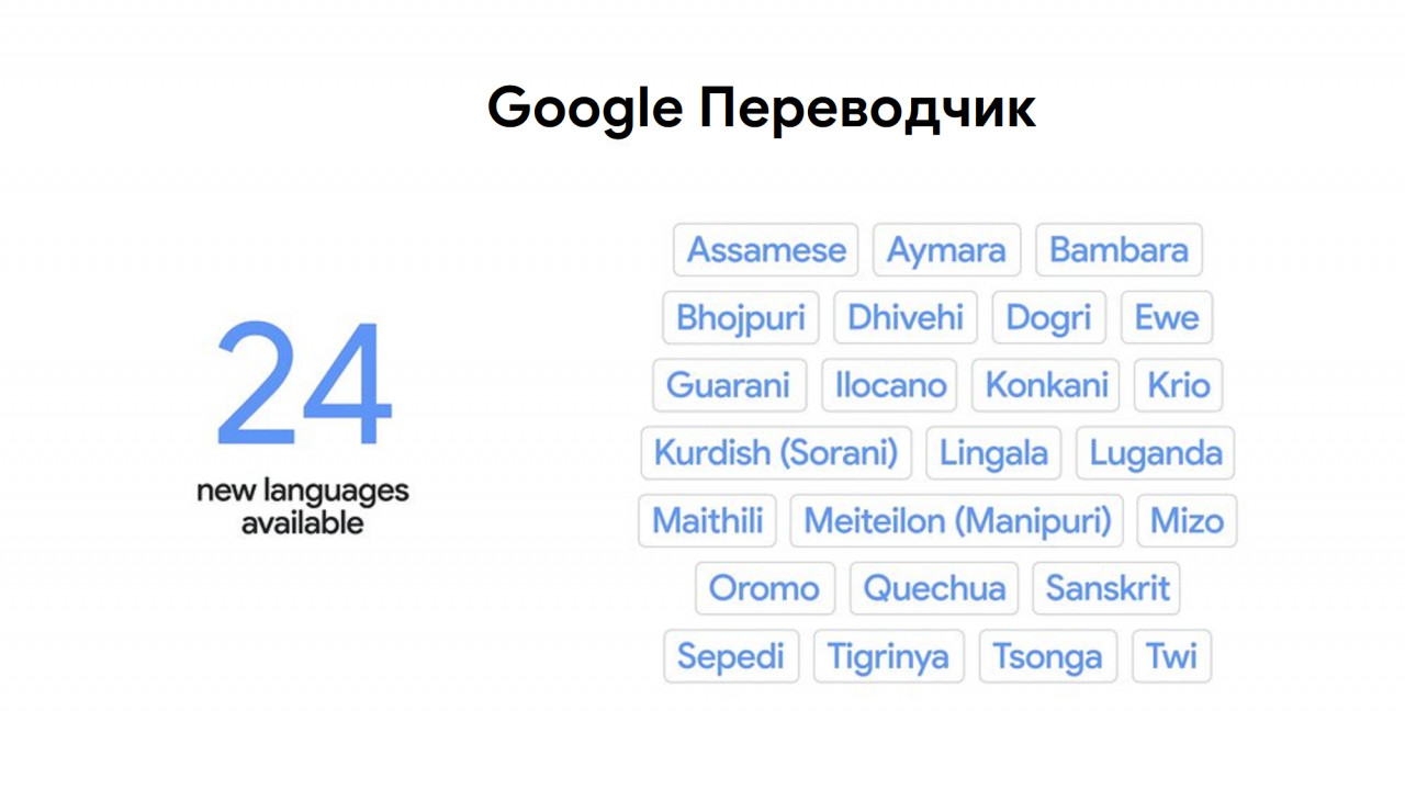 Google Переводчик добавляет поддержку 24 новых языков и теперь суммарно поддерживает более 130 языков
