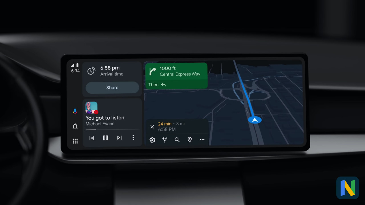 Google представила новый дизайн Android Auto с улучшенной адаптацией к разным размерам дисплеев