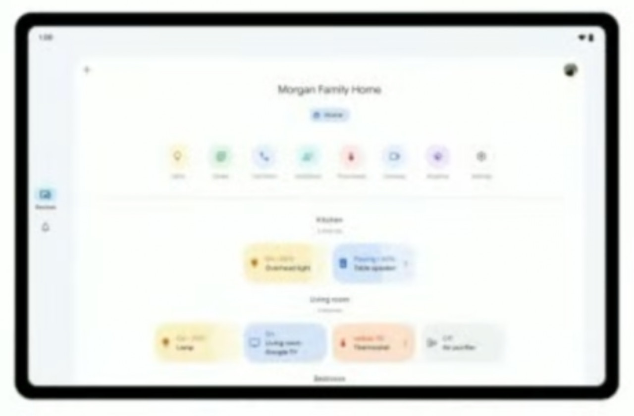Концепт приложения Google Home для планшетов, продемонстрированный на Google I/O 2022.